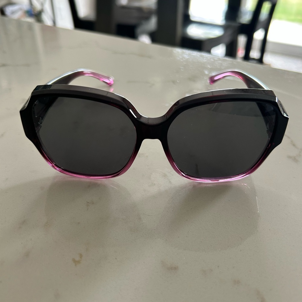 Over prescription glasses Retro Geometric Pink and Black Sunglasses